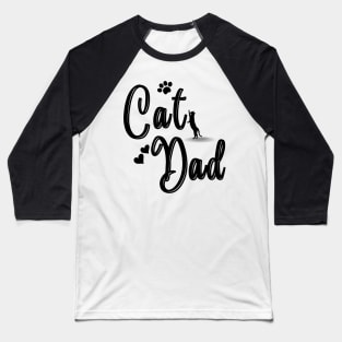 Cat Dad Baseball T-Shirt